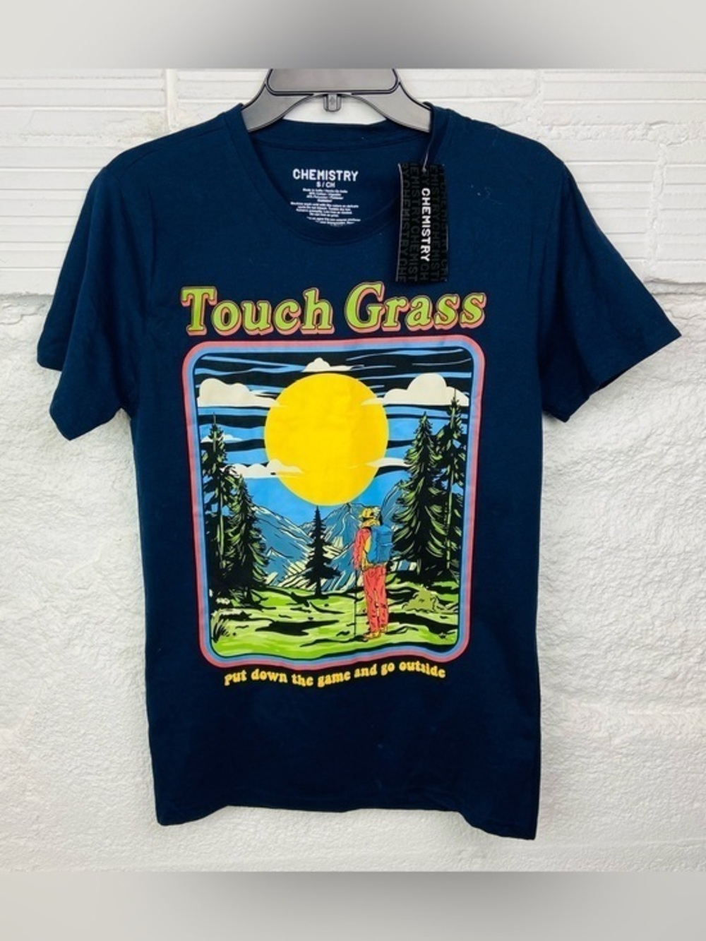 Chemistry Navy 'Touch Grass' put down the game and go outside Yellow Sun top S